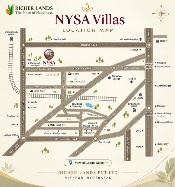 NYSA Villas location map